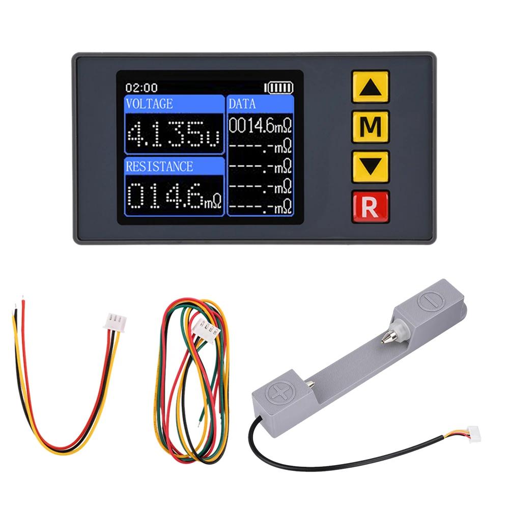 TS457 DC 5V Voltmeter Internal Resistance Tester Set Detector Voltage Meter AC 4-wire Method With Kelvin Clip Electrician Tools