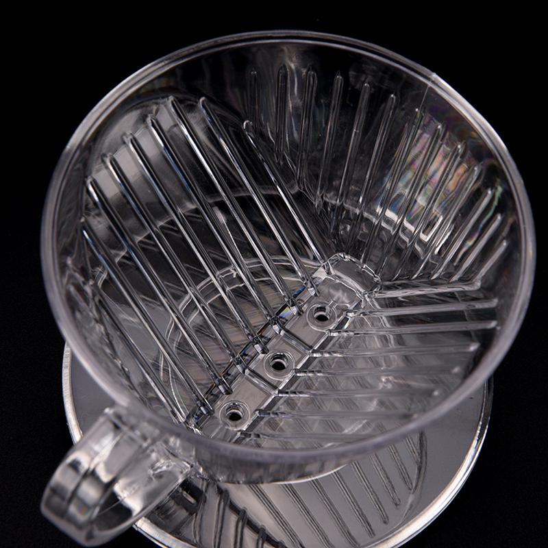 Прозрачный кофейный фильтр, чашка, конус, капельница, держатель для пивовара, пластиковый многоразовый