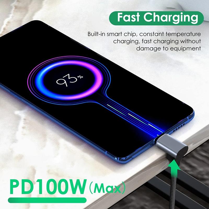 Удлинительный кабель USB C 3.1 Type C PD100W для быстрой зарядки, удлинительный кабель «папа-мама» для Samsung MacBook Pro, видеокабель 4k 60 Гц