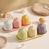 Ceramic Seasoning Jar Set: Stylish Creamy Design In Three-Color Mix & Match for Kitchen Supplies.