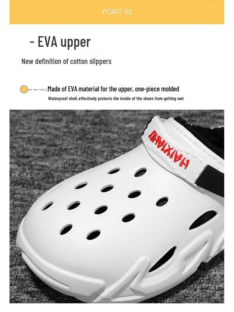 Fleece-Lined Cotton Slippers: Non-Slip, Soft Sole, Warm Office & Nurse Shoes for Autumn/Winter