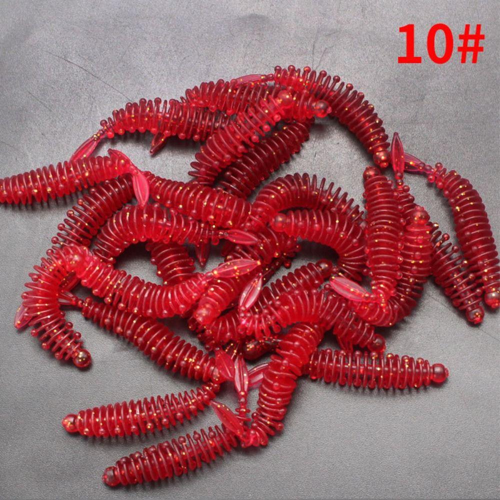 10PCS 5.5cm/1g Soft Fishing Lure PVC Soft Plastic Worm Lures New Fishing Tackle  Ocean Sea