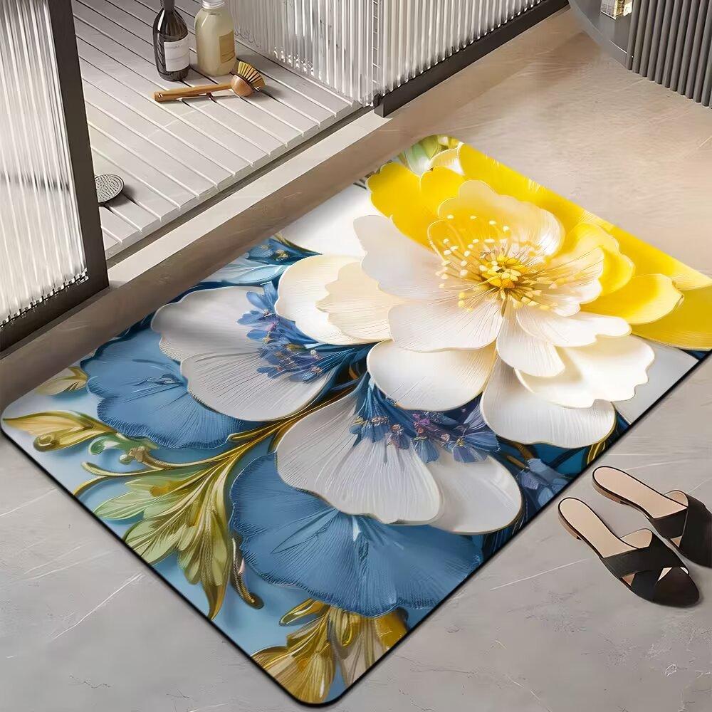Быстросохнущий коврик для двери ванной комнаты, впитывающий диатомовую грязь, напольный коврик для туалета, противоскользящий коврик для входной двери в туалет, коврик для ног из диатомовой земли