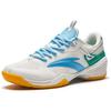 Anta Mesh Shock Absorbing Non-Slip Durable Low-Top Badminton Shoes Men Sneaker White Blue 912424401-1