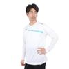 Tennis Practice Long Easy To Move White X Size Size S Shirt, Sleeve, Moisture-Wicking, Quick-Drying, In, Turquoise, 62JAA510,
