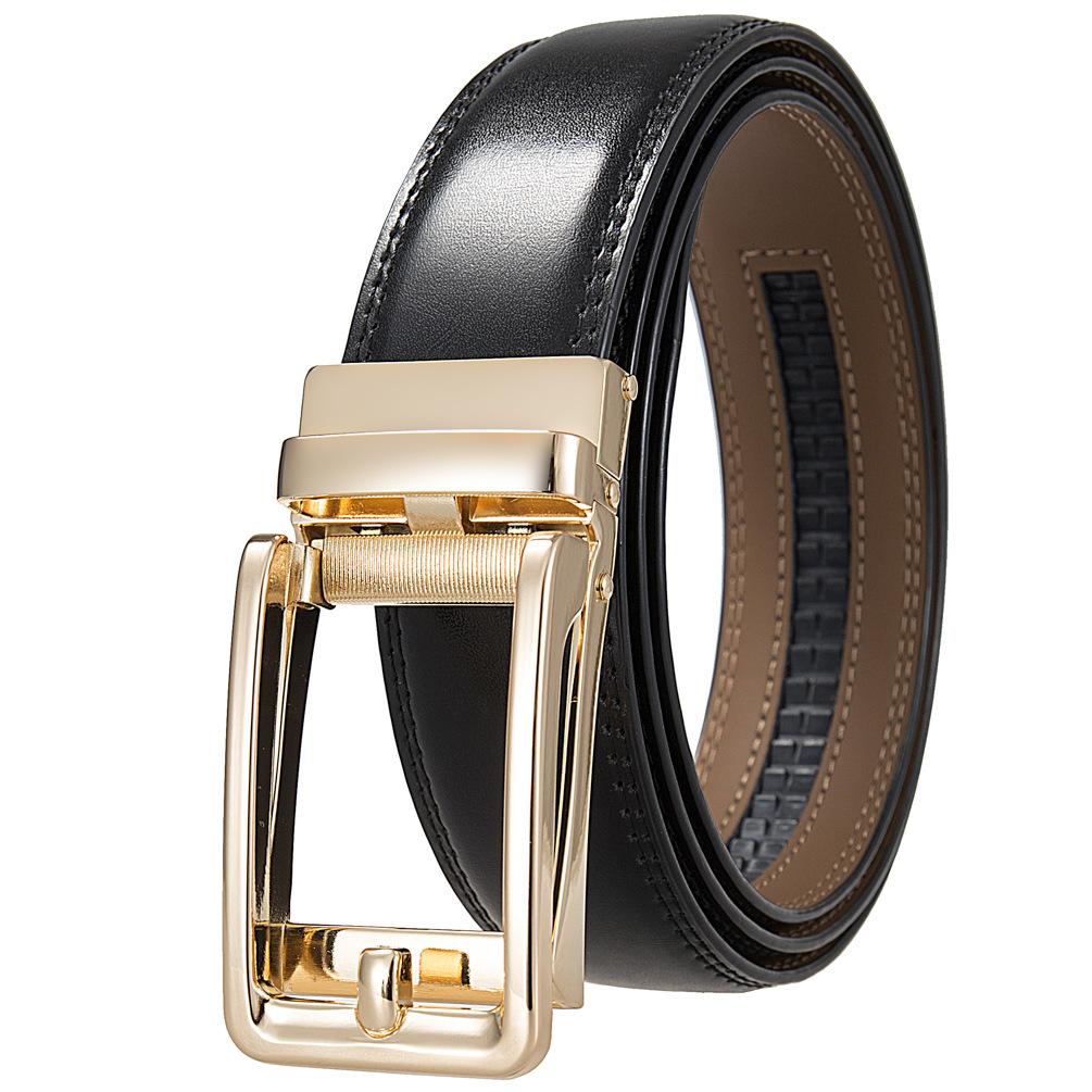 1 шт. Мужской ремень с автоматической пряжкой, модный деловой ремень из коровьей кожи, ремень Ly36-3 3315-1