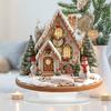 Acrylic Christmas Snow House Statue 2D Castle Snow House Xmas Magic House Figurine Christmas Party