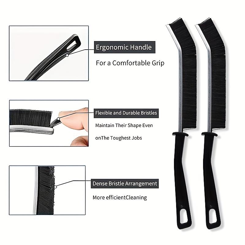 10 Pcs Kitchen Cleaning Tool Set, 8 Brushes and 2 Scrapers, Steel Wire Scrub Brushes for Stove Grease and Window Grooves