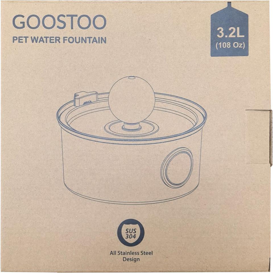 3.2L Stainless Steel Pet Water dispenser-USB Interface