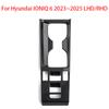 Carbon Fiber Interior Trim Window Button/Door Bowl /Front Water Cup Holder/Steering Wheel Decoration For Hyundai IONIQ 6 LHD