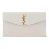 Uptown Золотой Логотип Узор Крокодила Глянцевая Кожа Конверт Клатч Маленький Женский клатч Белый 565739DND0J-9207