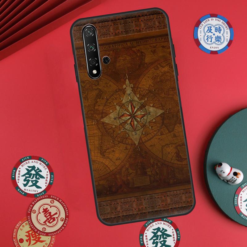 Чехол-компас для Huawei Nova 5T 9 10 SE 7i 8i 11i 12i Y73 Y72 Y61 Y91 Y60 Y70 Y90 P20 P30 P40 Lite