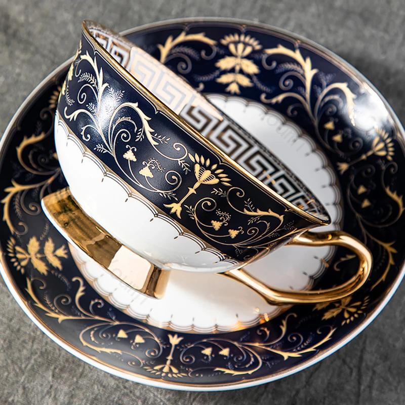 Винтажные кофейные чашки во французском стиле, легкие, роскошные, высококачественные керамические чашки и тарелки, изысканная посуда для послеобеденного чая, чайные чашки в подарок