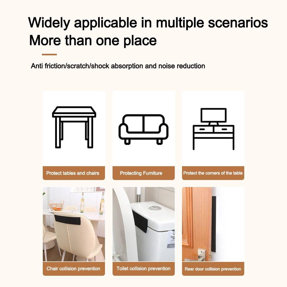 Anti Slip Furniture Leg Pad Sofa Chair Bumper Damper Table Feet Mats Rubber Strip Tape