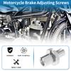 A ABSOPRO Motorcycle Brake Lever Ballet Adjuster Screw M10 Motorcycle Brake Adjustment Screw Silver Tone 2pcs