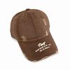 Embroidery Baseball Cap Distressed Peaked Cap Trendy HipHop Cap  Sport Wear