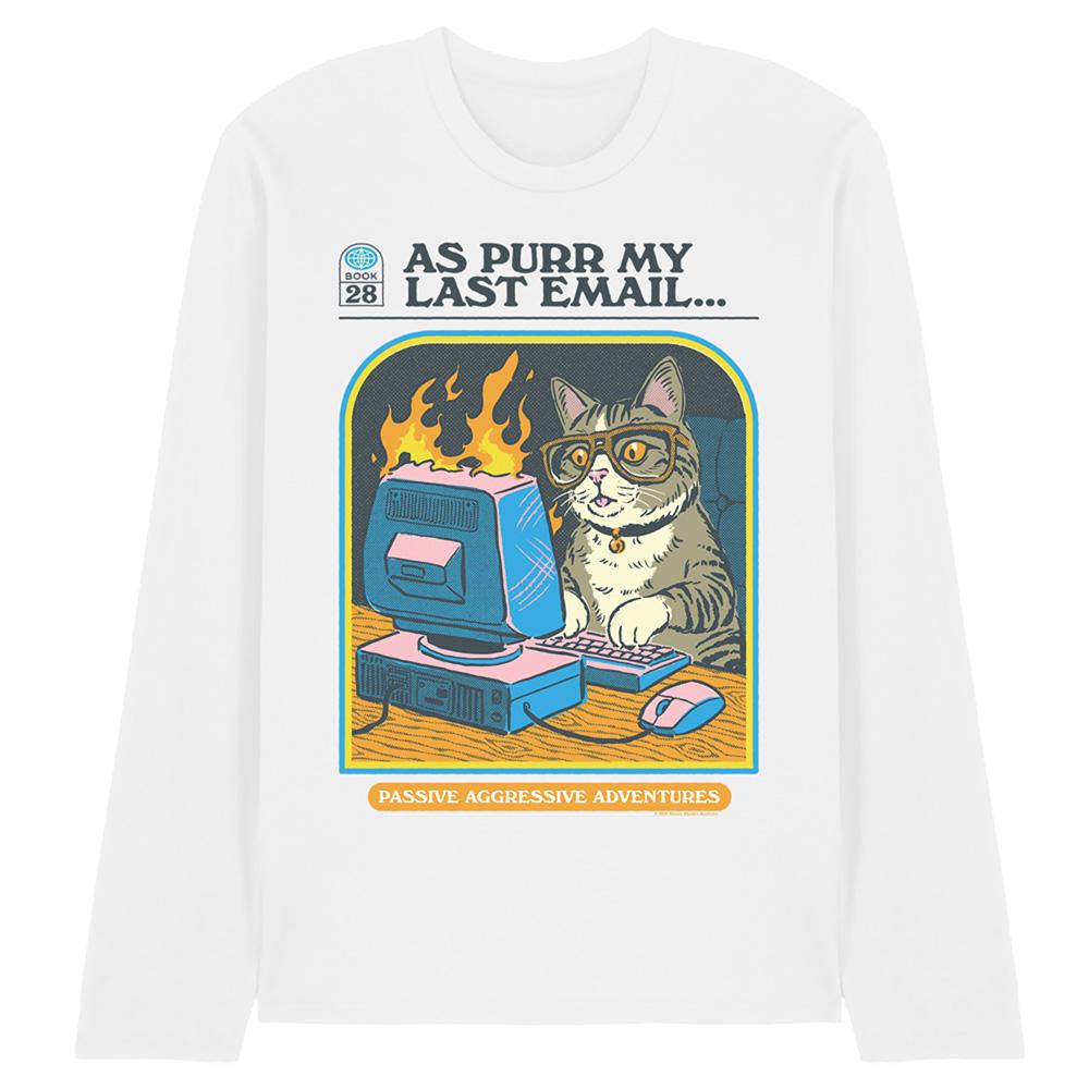 Steven Rhodes Unisex Adult As Purr My Last Email Long-Sleeved T-Shirt