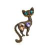 Простая индивидуальная брошь серии Animal, модная гальваническая, старинное золото, универсальный корсаж для котенка