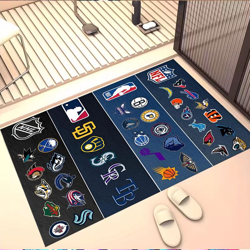 Ковер с принтом NFL, Моющийся напольный ковер, Для прихожей, Общежития, Прачечной, Офиса, Кабинета, Декор дома, Подарок на День рождения, Рождество