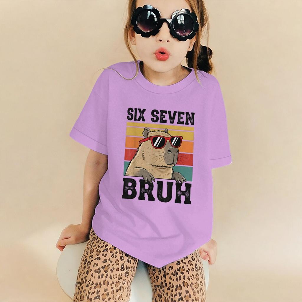 Fashion Women's T-Shirt Six Seven 67 Meme Graphic Print Women's Tees Top Summer Short Sleeve O Neck Casual Outdoor Women's Clothing