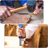 Set of adjustable and portable right angle wood shears for cutting square mortars, grooving (right angle burin)