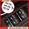 7Pcs/set Chrome Car Window Lift Button Sequins Sticker Cover Trim for BMW 5 Series 5GT 2012 - 2018