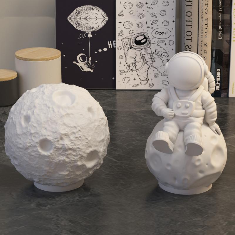 3D Космический Астронавт Силиконовые Формы для Свечей Мягкие Легко Извлекаются Ручная Работа Космическая Тема Гипсовые Поделки Форма для Смолы Цемента