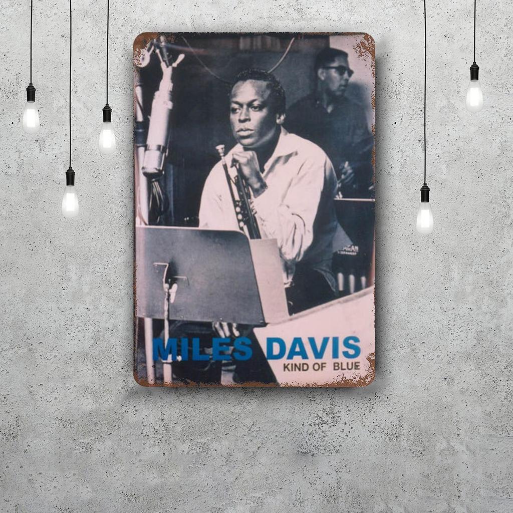 Miles Davis Vintage Metal Tin Signs Posters Decor Retro Metal Plaque Wall Art Decor for Garage Bar
