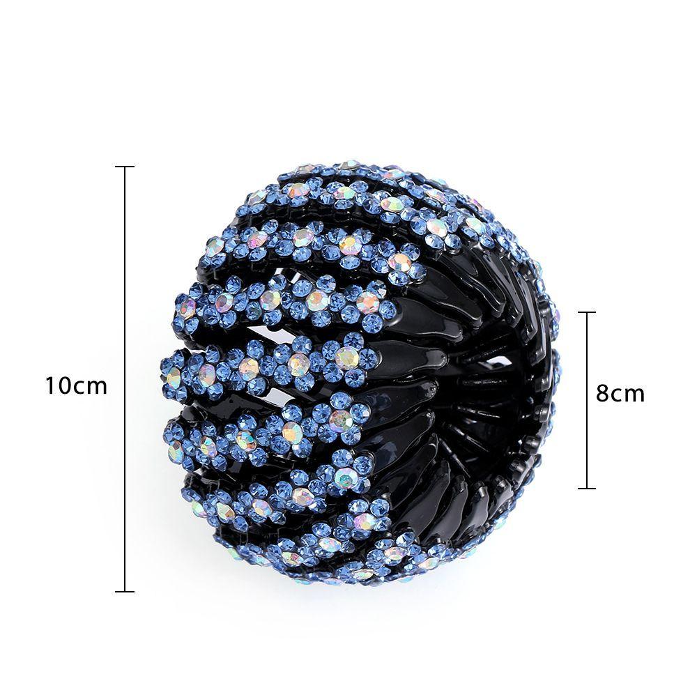 Curler Roller Rhinestone Ponytail Clamps Crystal Hair Bun Maker Bird Nest Hair Claw Hair Fold Wrap