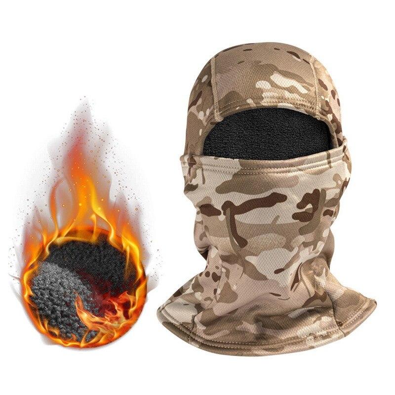 Зимняя военная тактическая Балаклава, теплая флисовая термобелье для лыж, сноуборда, утепление лица, велосипедные охотничьи шапки, шарф