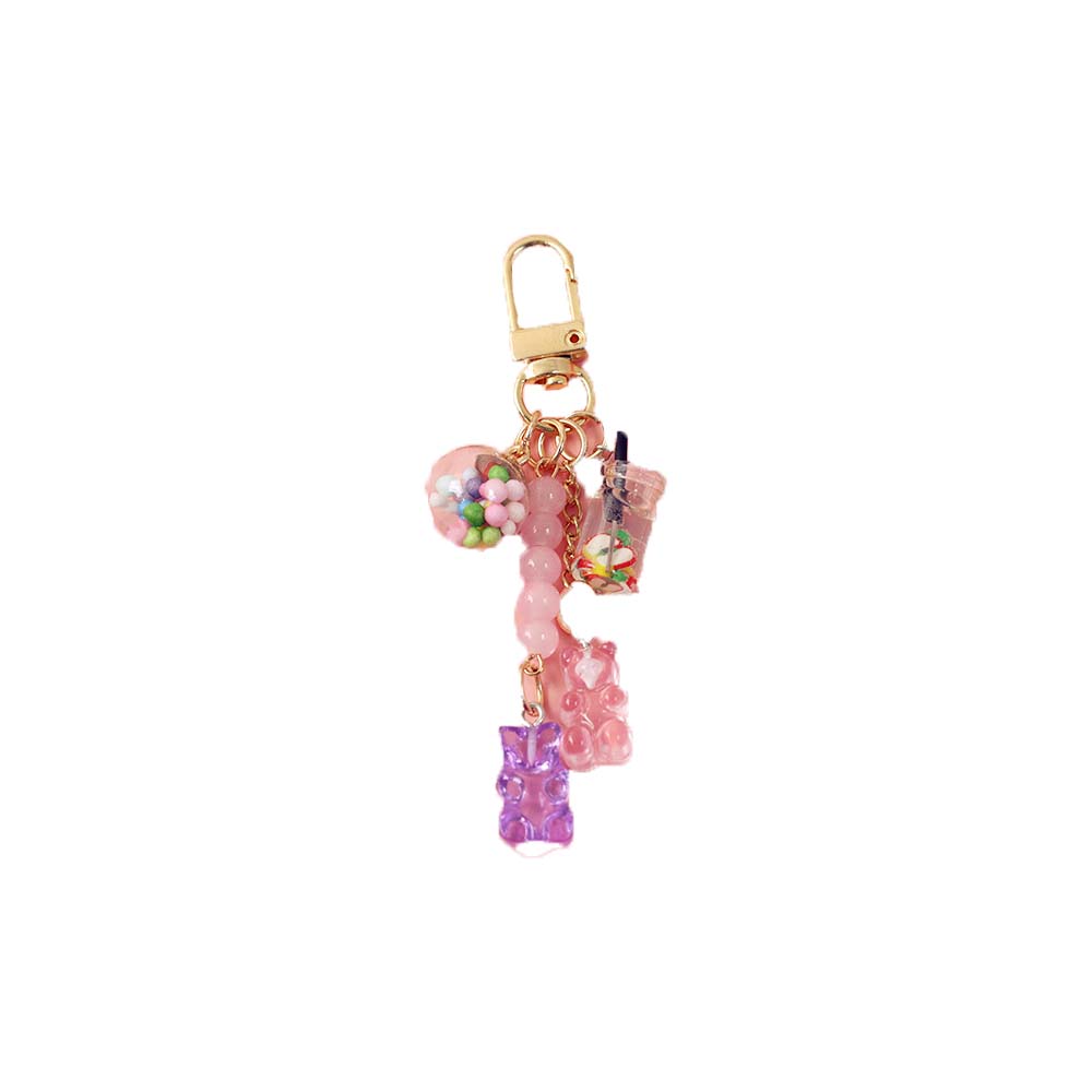Girls Cute Acrylic Bag Pendant Candy Women Fashion Accessories Key Ring Keyholder Bear Key Chain