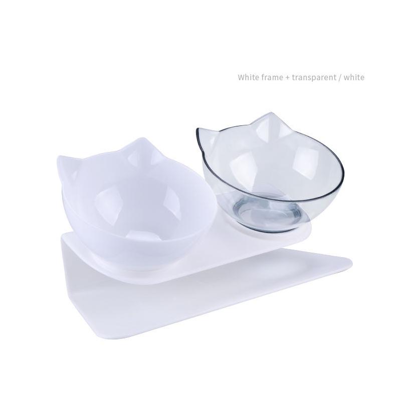 Одинарная/двойная миска с кронштейном и наклонной конструкцией для еды и воды, корма для домашних животных и поилок