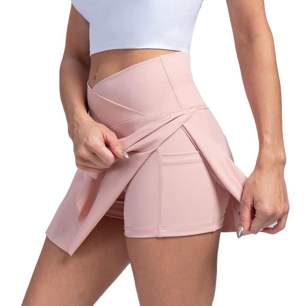 Женская спортивная короткая юбка, шорты для йоги, брюки-юбка, теннисная юбка, уличная юбка для йоги с высокой талией