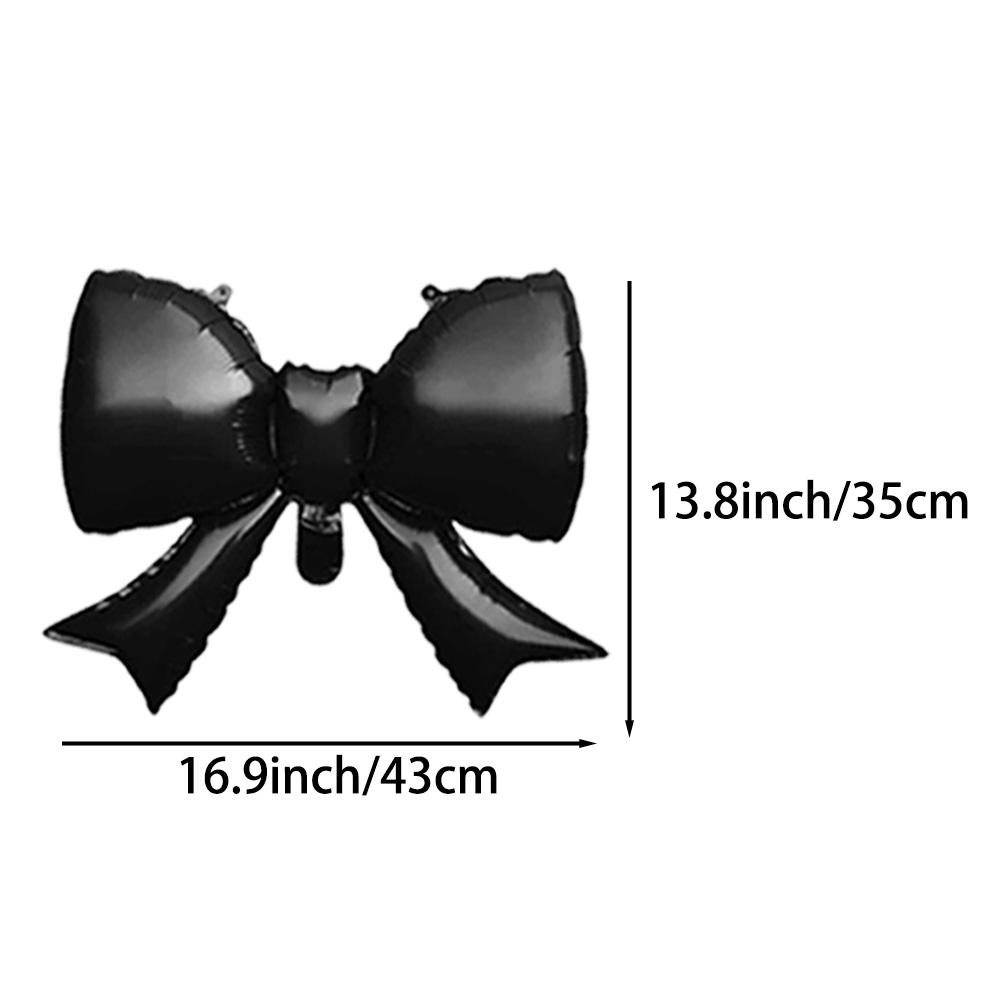 Pack of 6 21inch Aluminum Foil Balloons with Bow Ties, Suitable for Birthday Parties, Halloween, Valentine's Day, Engagement Weddings, Bachelo