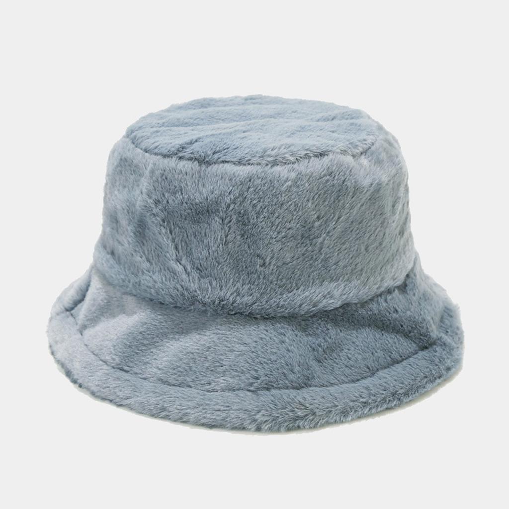 Fashion Solid Colour Fisherman Hat Autumn And Winter Outdoor Warm Plush Basin Hat