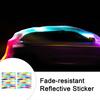 20 шт., светоотражающая наклейка на ступицу колеса автомобиля, самоклеящаяся, универсальная, цвета радуги, предупреждение о безопасности ночного вождения, наклейка, полоса, лента, автомобильные аксессуары