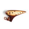 Ocarina Musical Instrument Single [12 HolesAltoKiln Variant Glaze Yellow] High Grade C Tone AC (Fingering Chart Included) Ocarina Wind Wind Glaze