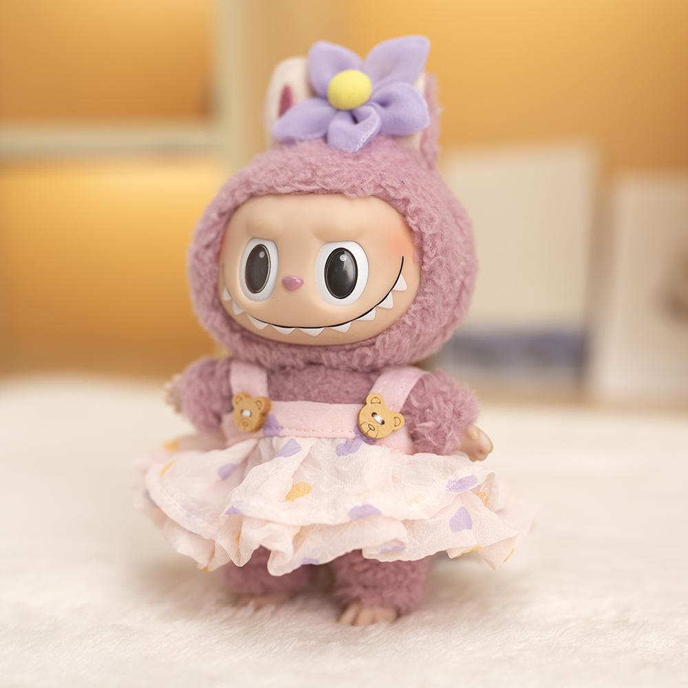 15/17 см Плюшевые куклы Лабубу Одежда Наряд Комбинезон Платье Наряжать Аксессуары для кукол Развивать Практические Навыки Детский Подарок Игрушка