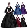 Women Retro Party Princess Cosplay Lace Floor Length Dress