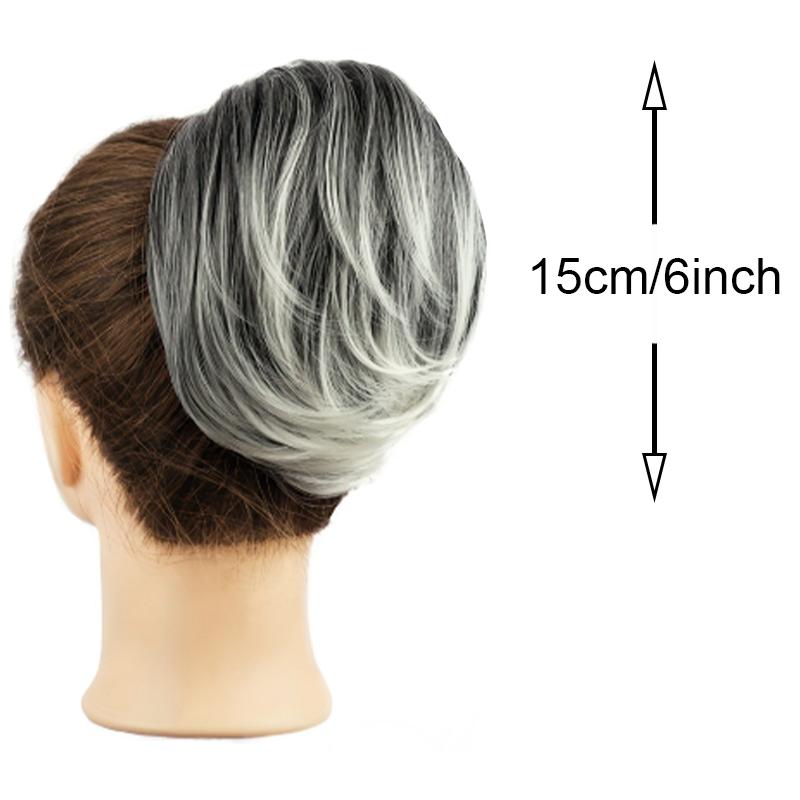 Comb Style Drawstring Inner Button Ponytail Short Style Inner Button Ponytail Synthetic Micro Curled Ponytail Wig Suitable for Daily Gatherings