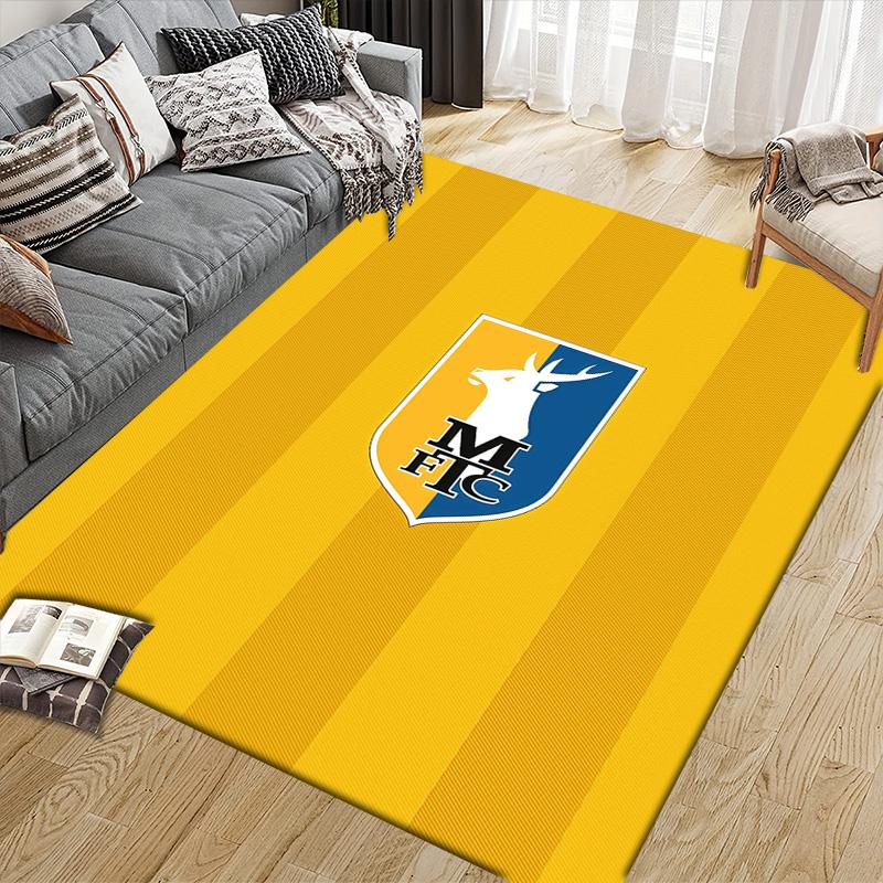 Manchester City Football Club2 Flannel Pattern Square Carpet,Area Rug,Carpet Rug for Living Room Bedroom Sofa Playroom Decor,Non-slip Floor Mat