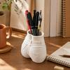 Butt Pen Holder, 3D Printed Female Form Pencil Cup, Body Art Booty Shaped White Desk Organizer for Home Office Supplies