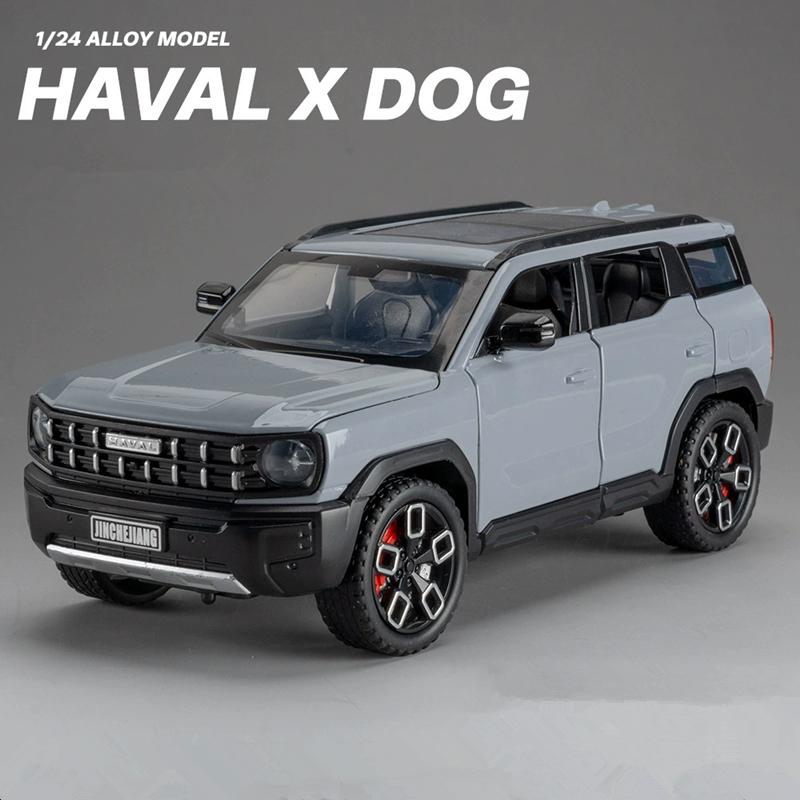 1:24 Haval X-Dog Внедорожник Сплав Модель Автомобиля Литьевой Металл Внедорожники Модель Автомобиля Высокая Симуляция Звук и Свет Детская Игрушка Подарок