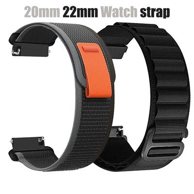 Нейлоновый ремешок для Samsung Galaxy Watch7 6 5 4 40мм 44мм Classic/Active/Gear S3 Frontier 18 20 22мм Спортивный ремешок Loop Amazfit GTS 3 4