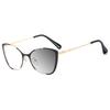 Brand Design Retro Small Cat Eye Patchwork Color Femal Frame Photochromic Anti Blue Light Computer Women Custom Reading Glasses