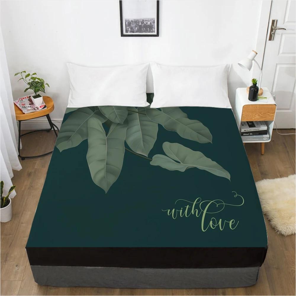 1PC Fitted Sheets Mattress Cover With Elastic Band 3D Bedsheet Linens 160x200 135x200 Bed Sheet Customize Any Size Design