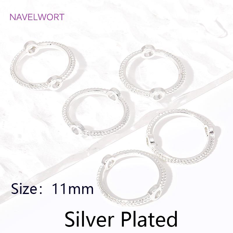 Multi Types 14K/18K Gold Plated Brass Round Bead Frame Connectors Spacers Bead,For Jewelry Making DIY Bracelet Making Supplies