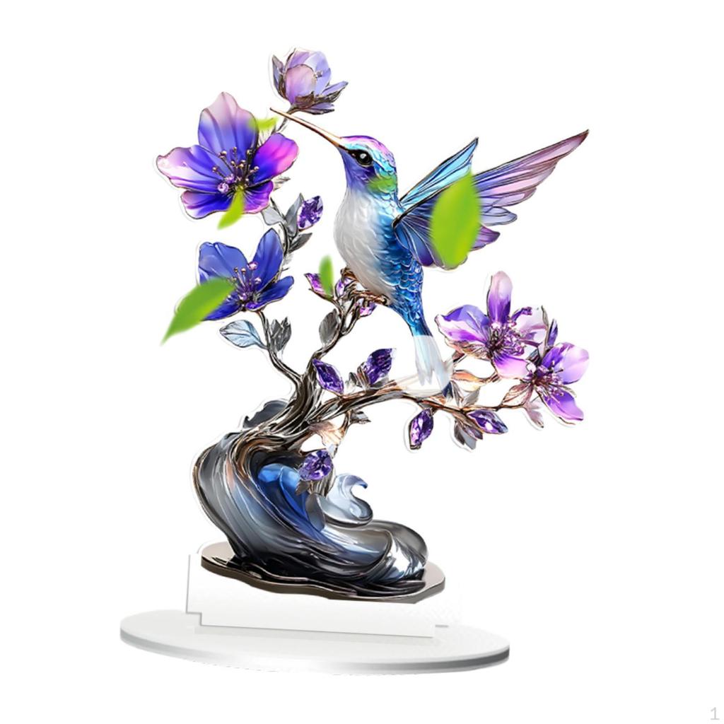 2D Flat Colorful Pattern Table Sign Acrylic Accessories Waterproof Multipurpose with Base Desk