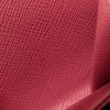 Подержанный 11569 Кошелек для монет Saffiano 1MM268 QHH F0505 7943 Розовый Картхолдер на молнии с треугольным логотипом Peonia Женский от