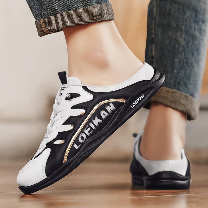 Мужская спортивная обувь, летние сандалии, тапочки, сабо, мюли с открытой спиной, повседневная обувь, кроссовки больших размеров для студентов, большие размеры